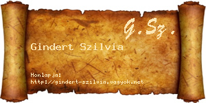 Gindert Szilvia névjegykártya