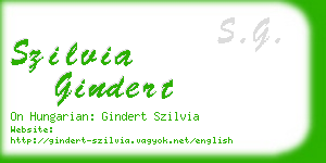 szilvia gindert business card